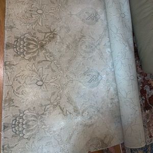 5’ x 7’ Rug with silver, gold, and blue accents